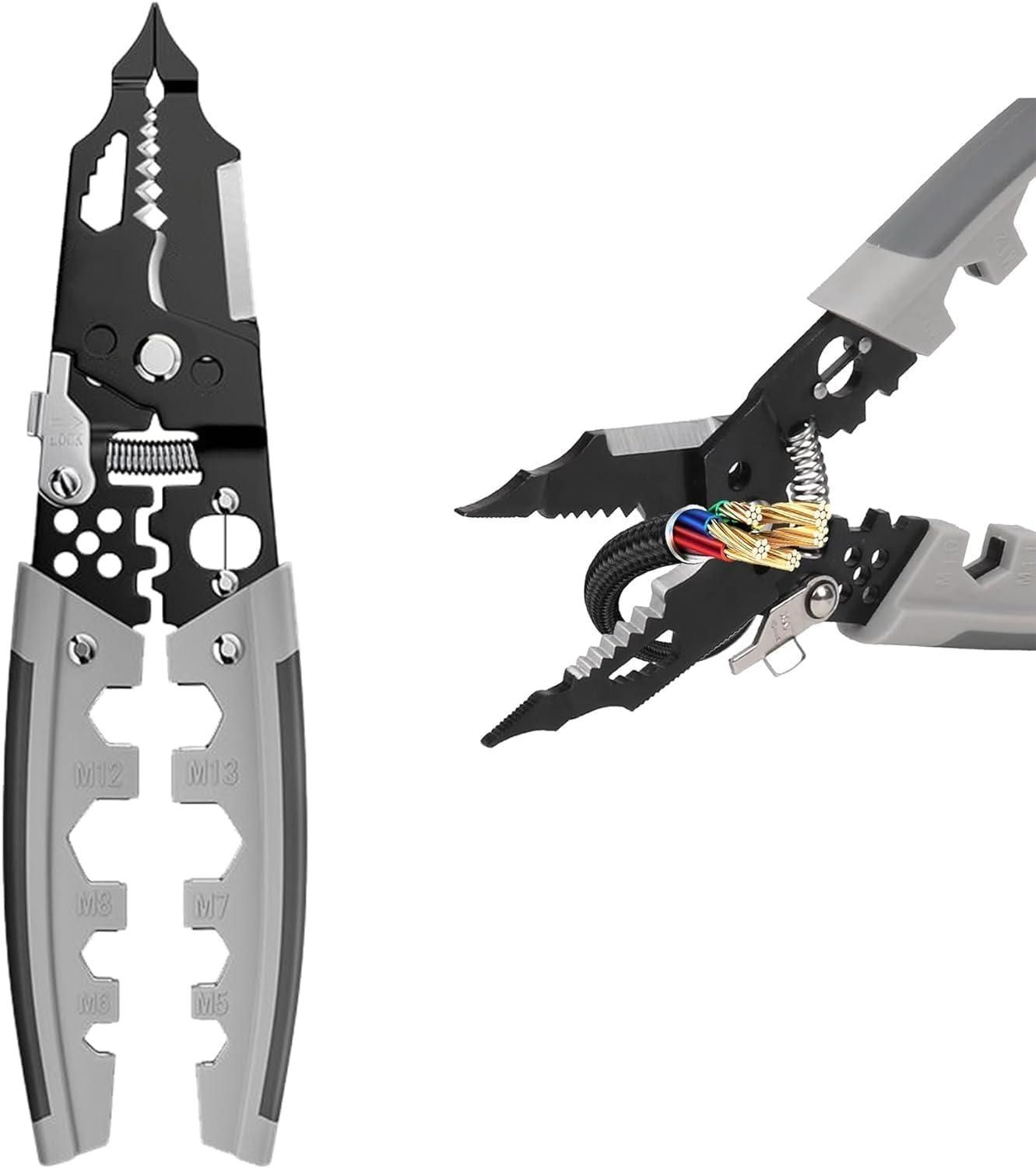28-in-1 Multifunctional Wire Pliers & Stripper Tool – Heavy-Duty Electrician Repair Tool